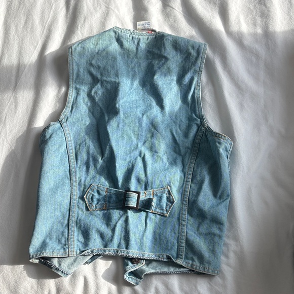 Denim vintage embroidered vest - Picture 3 of 3